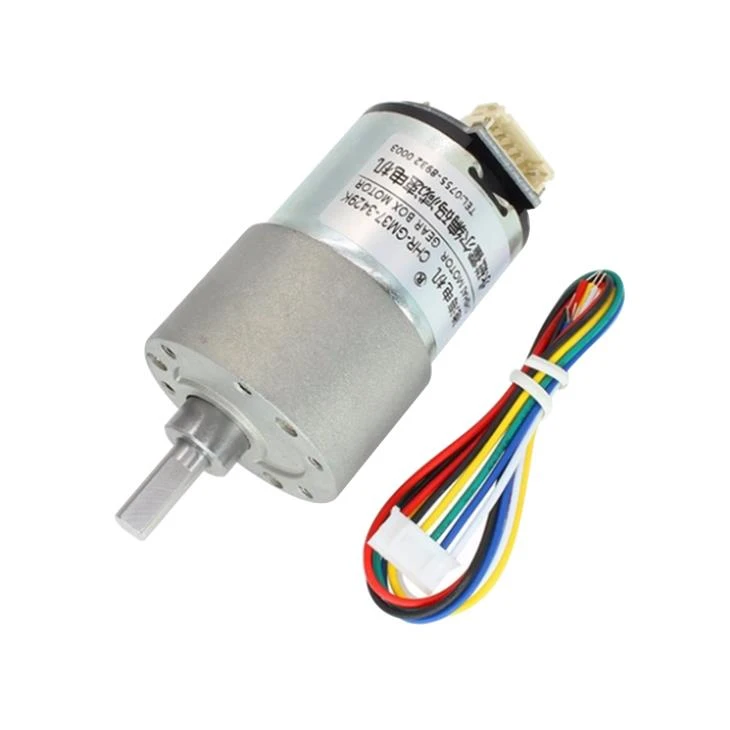 Ce RoHS 52mm 24V DC Micro Gear Motor with Encoder